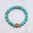 Howlite Turquoise 10mm Natural Gemstone Stretch Bracelet