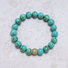 Howlite Turquoise 10mm Natural Gemstone Stretch Bracelet