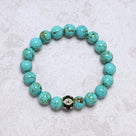 Howlite Turquoise 10mm Natural Gemstone Stretch Bracelet