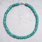 Howlite Turquoise 12x16mm Necklace With Stainless Steel Clasp - 24