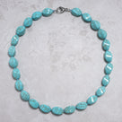 Howlite Turquoise 12x20mm Necklace With Stainless Steel Clasp - 24