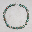 Howlite Turquoise 14x18mm Necklace With Sterling Silver Clasp - 18