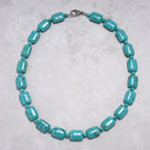 Howlite Turquoise 14x19mm Necklace With Stainless Steel Clasp - 24