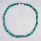 Howlite Turquoise 7x10mm Necklace With Stainless Steel Clasp - 21.5