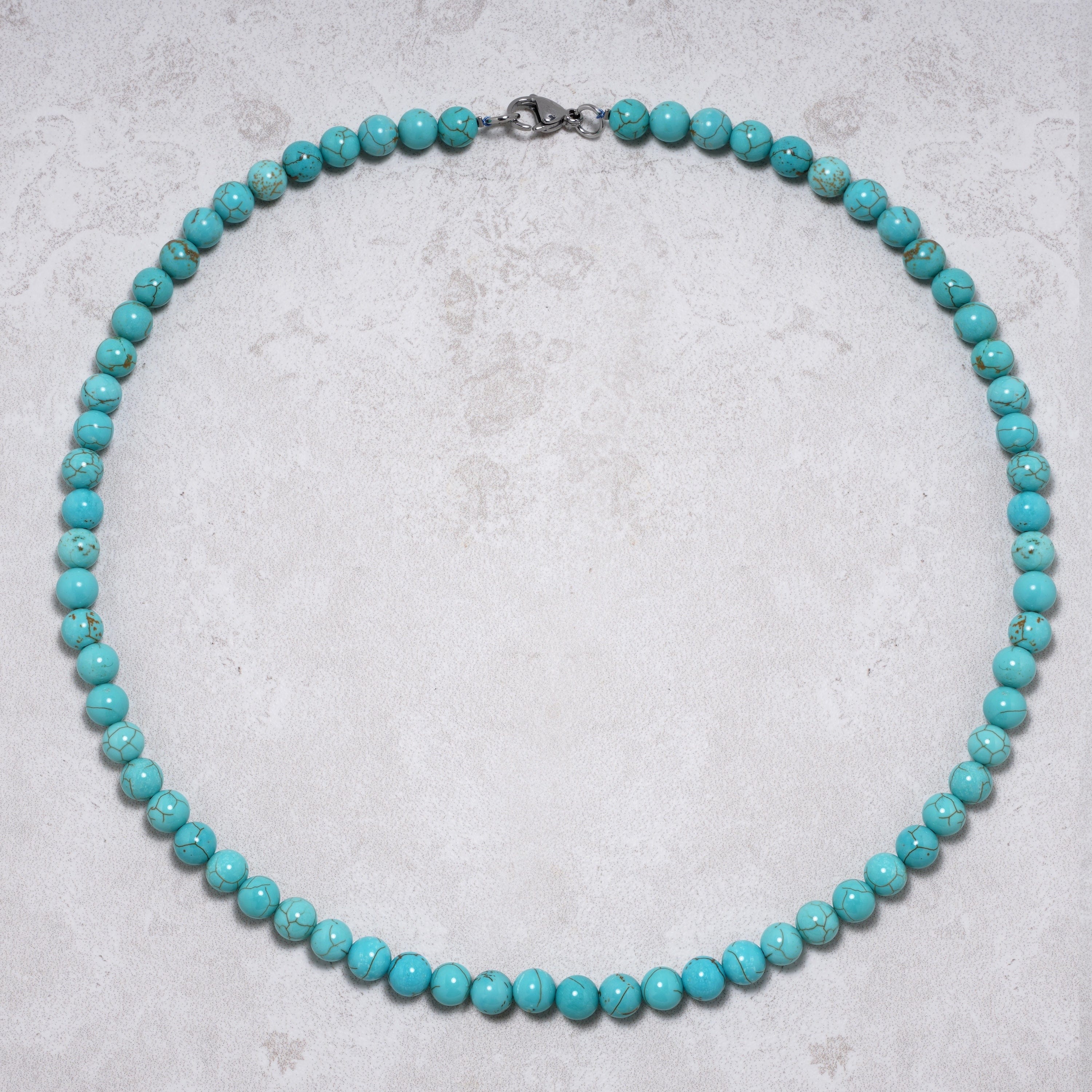 KALIFANO Gemstone Jewelry Howlite Turquoise Necklace HTN-01
