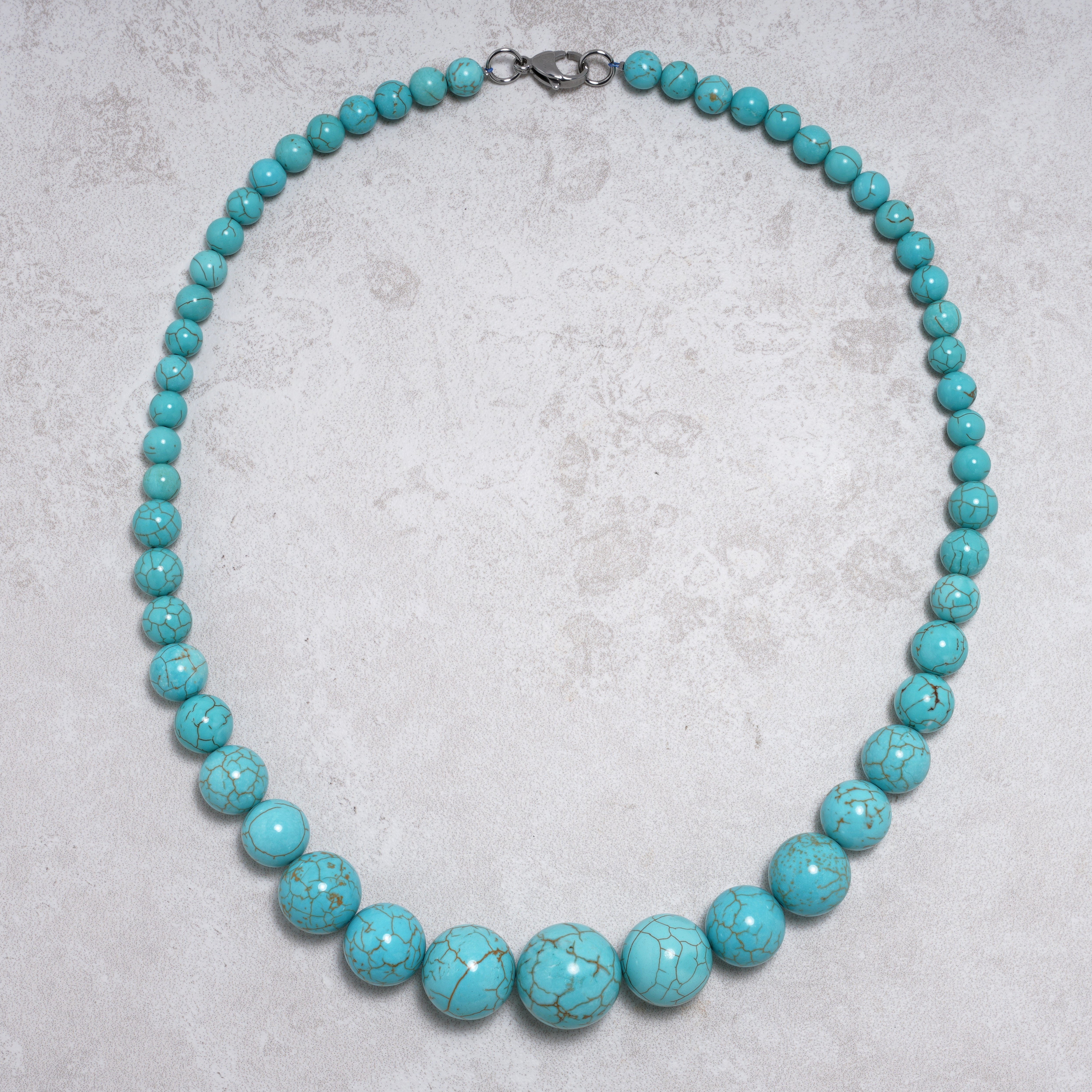 KALIFANO Gemstone Jewelry Howlite Turquoise Necklace HTN-08