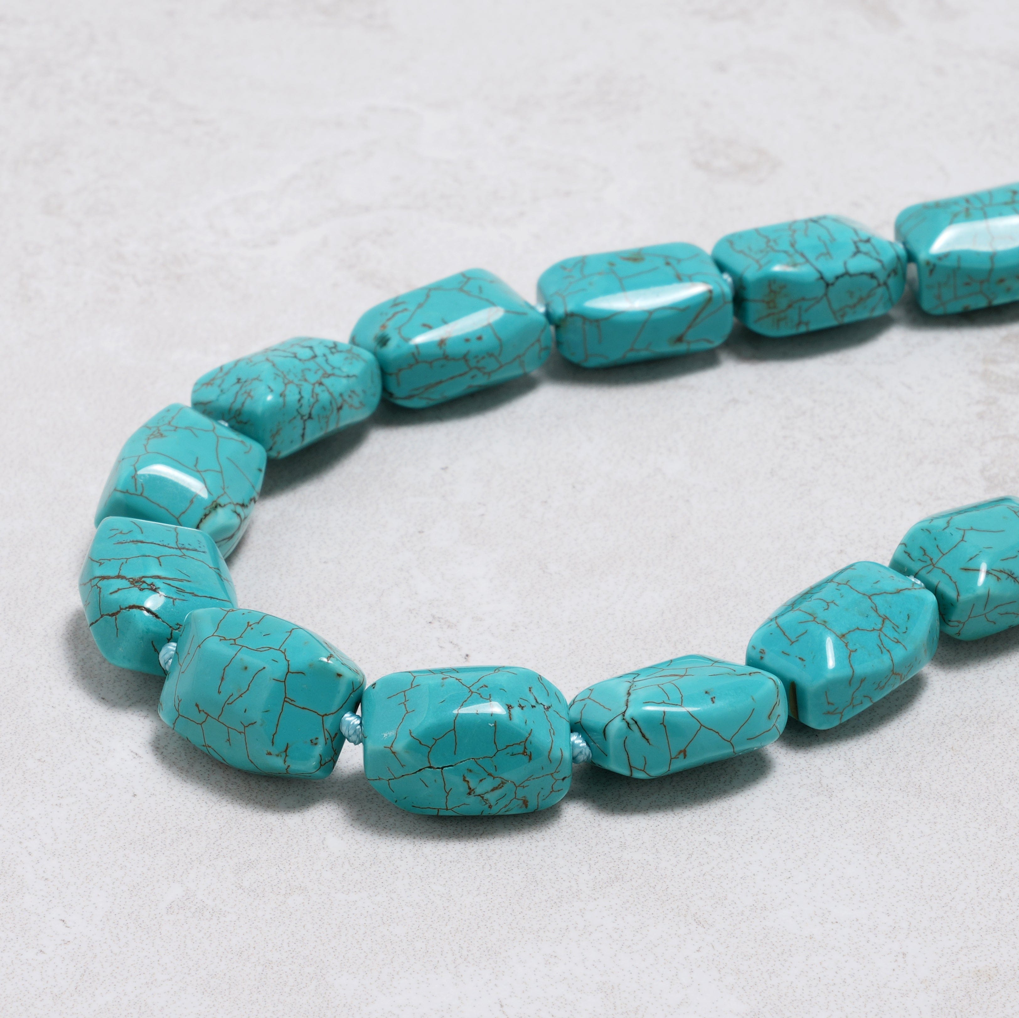 KALIFANO Gemstone Jewelry Howlite Turquoise Necklace HTN-09