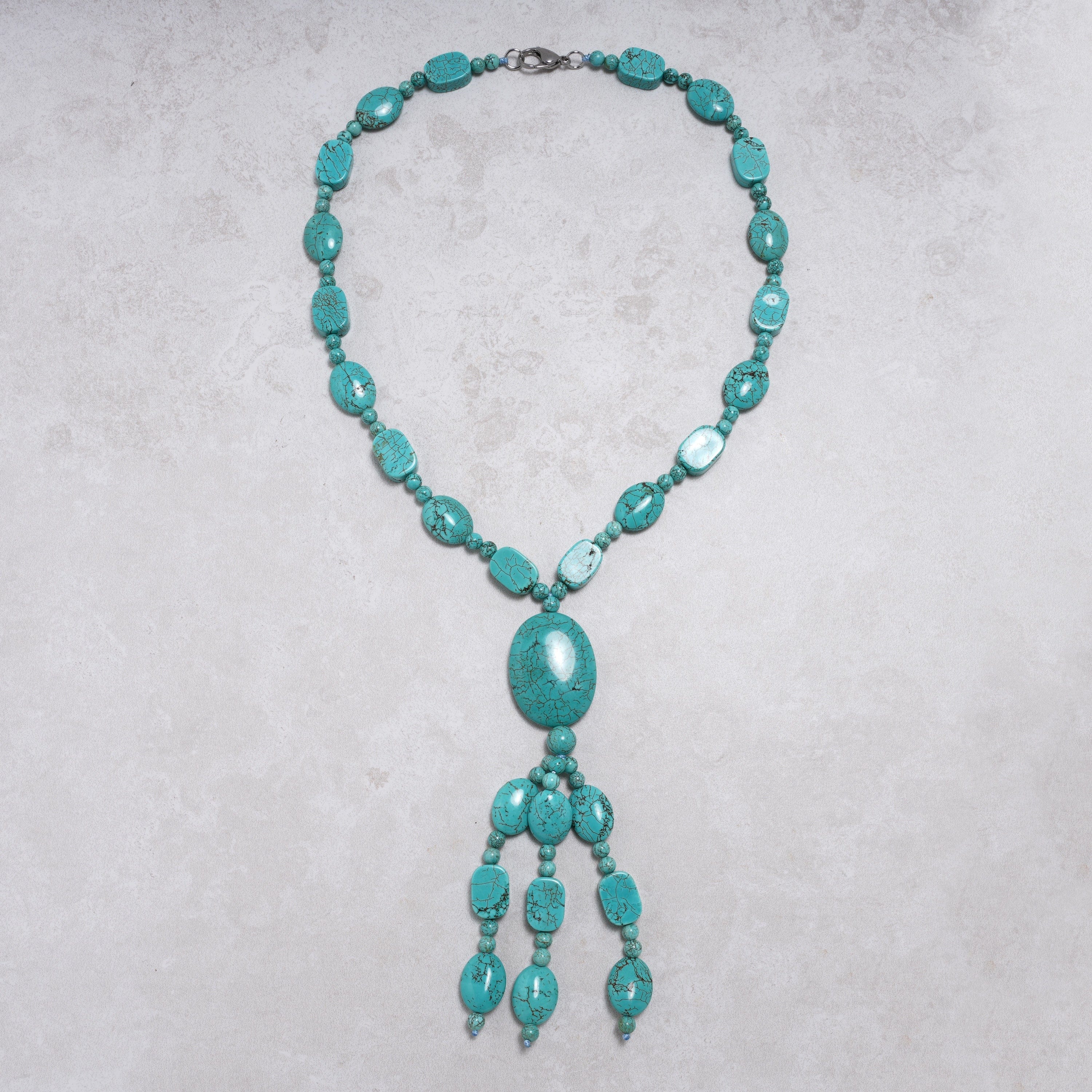 KALIFANO Gemstone Jewelry Howlite Turquoise Necklace HTN-18