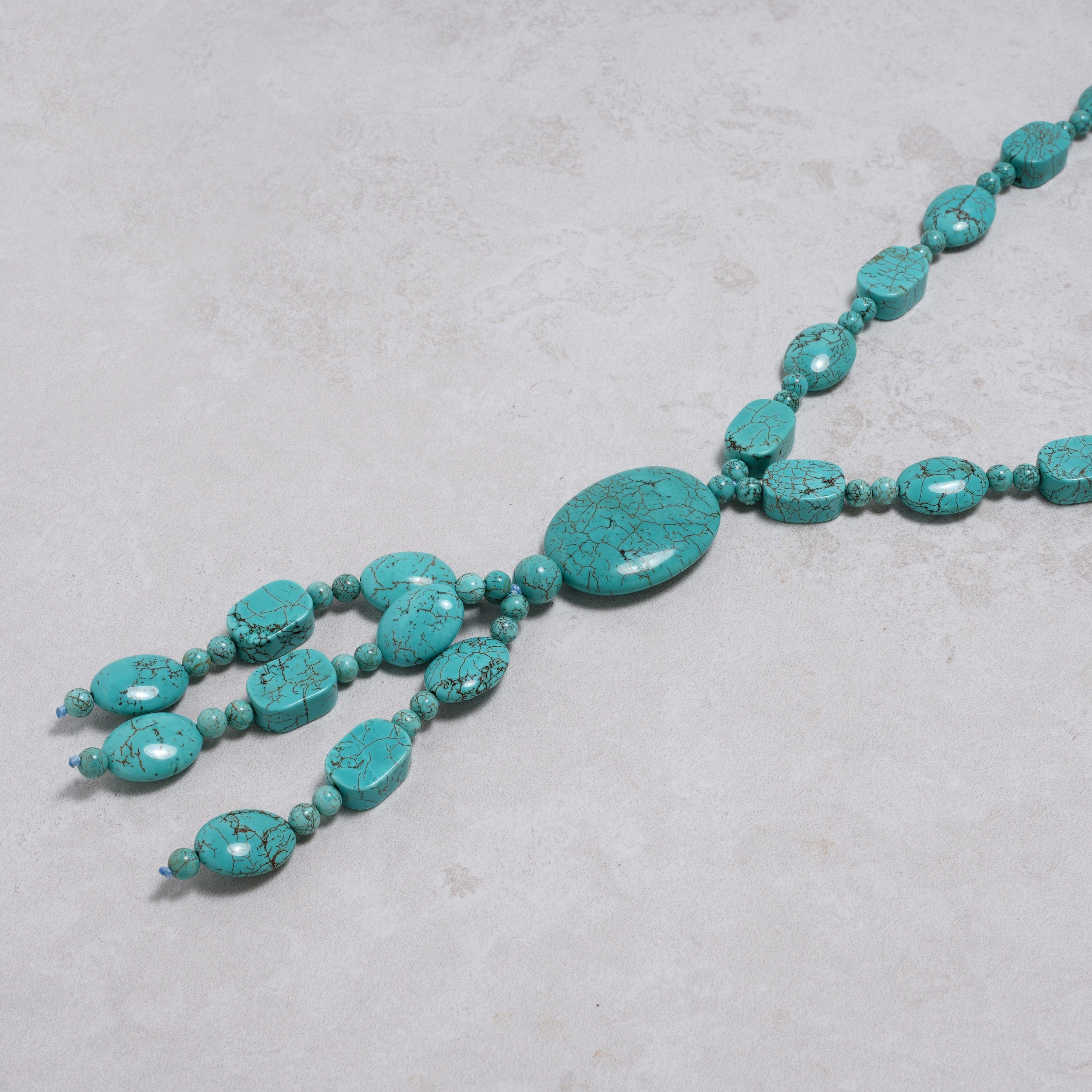 KALIFANO Gemstone Jewelry Howlite Turquoise Necklace HTN-18