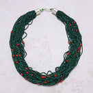 Malachite 2mm Necklace With Sterling Silver Clasp - 21.5