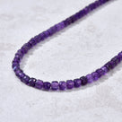 Natural Amethyst Faceted 4mm Barrel 16
