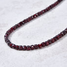Natural Garnet Faceted 4mm Barrel 16