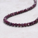 Natural Ruby Faceted 4mm Barrel 16