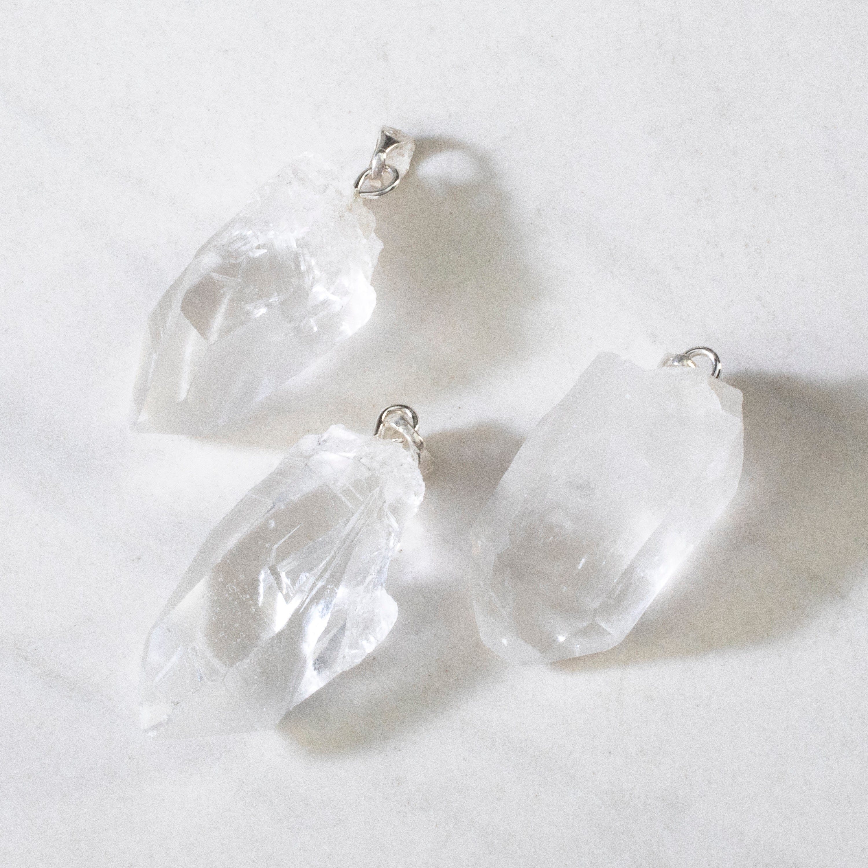 KALIFANO Gemstone Jewelry Quartz Point Sterling Silver Pendant CJN-SILV-QZPOINT