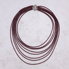 Red Garnet 2.5mm Necklace With Sterling Silver Clasp - 16