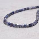 Tanzanite 4mm Necklace With Sterling Silver Clasp - 16