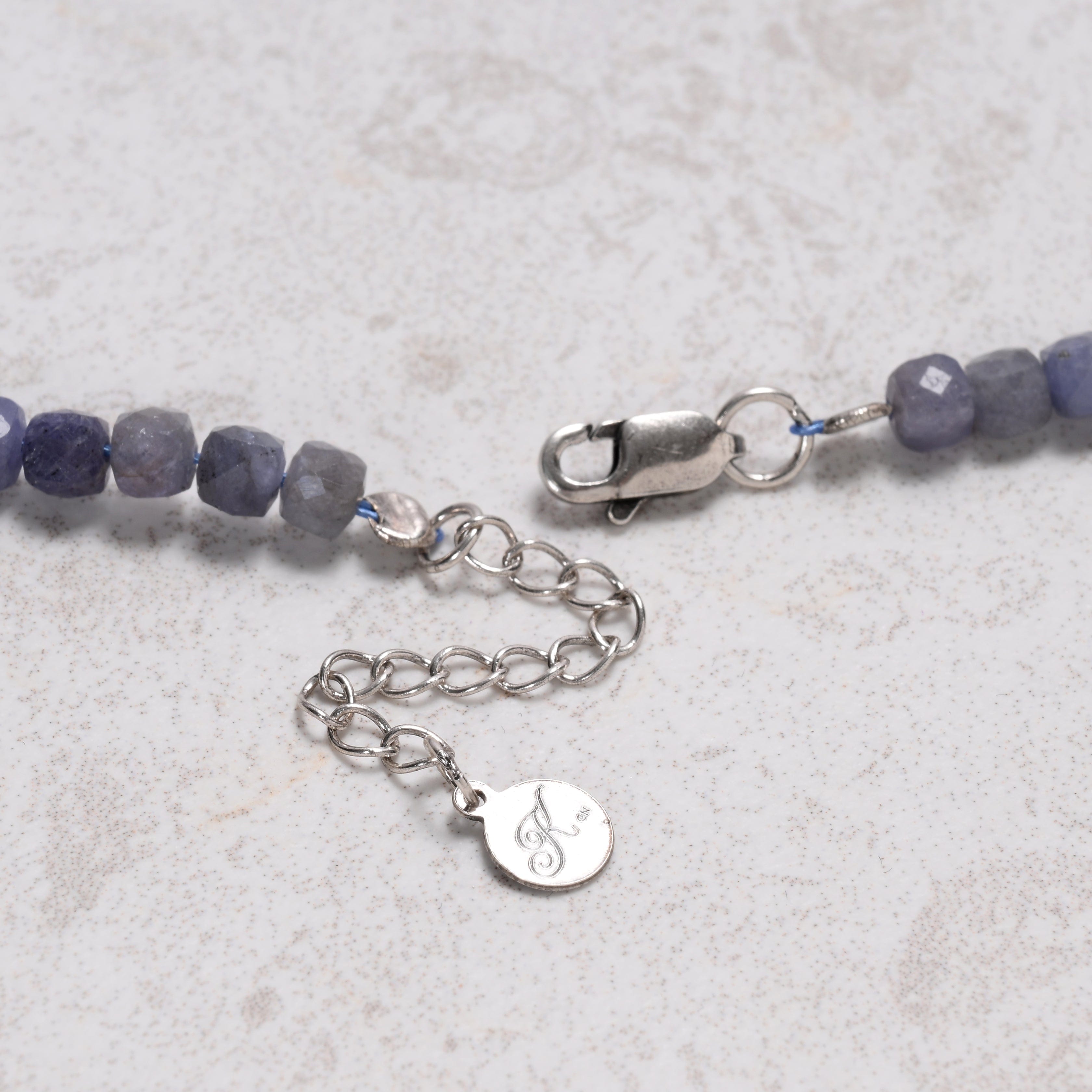 KALIFANO Gemstone Jewelry Tanzanite 4mm Necklace With Sterling Silver Clasp - 16" N4-41S-TZ