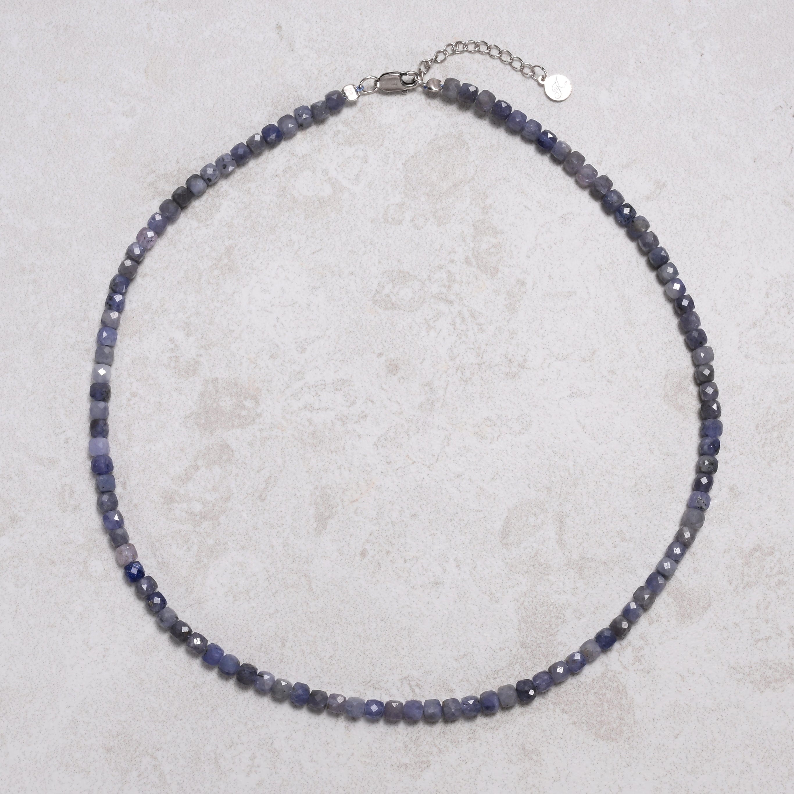 KALIFANO Gemstone Jewelry Tanzanite 4mm Necklace With Sterling Silver Clasp - 16" N4-41S-TZ