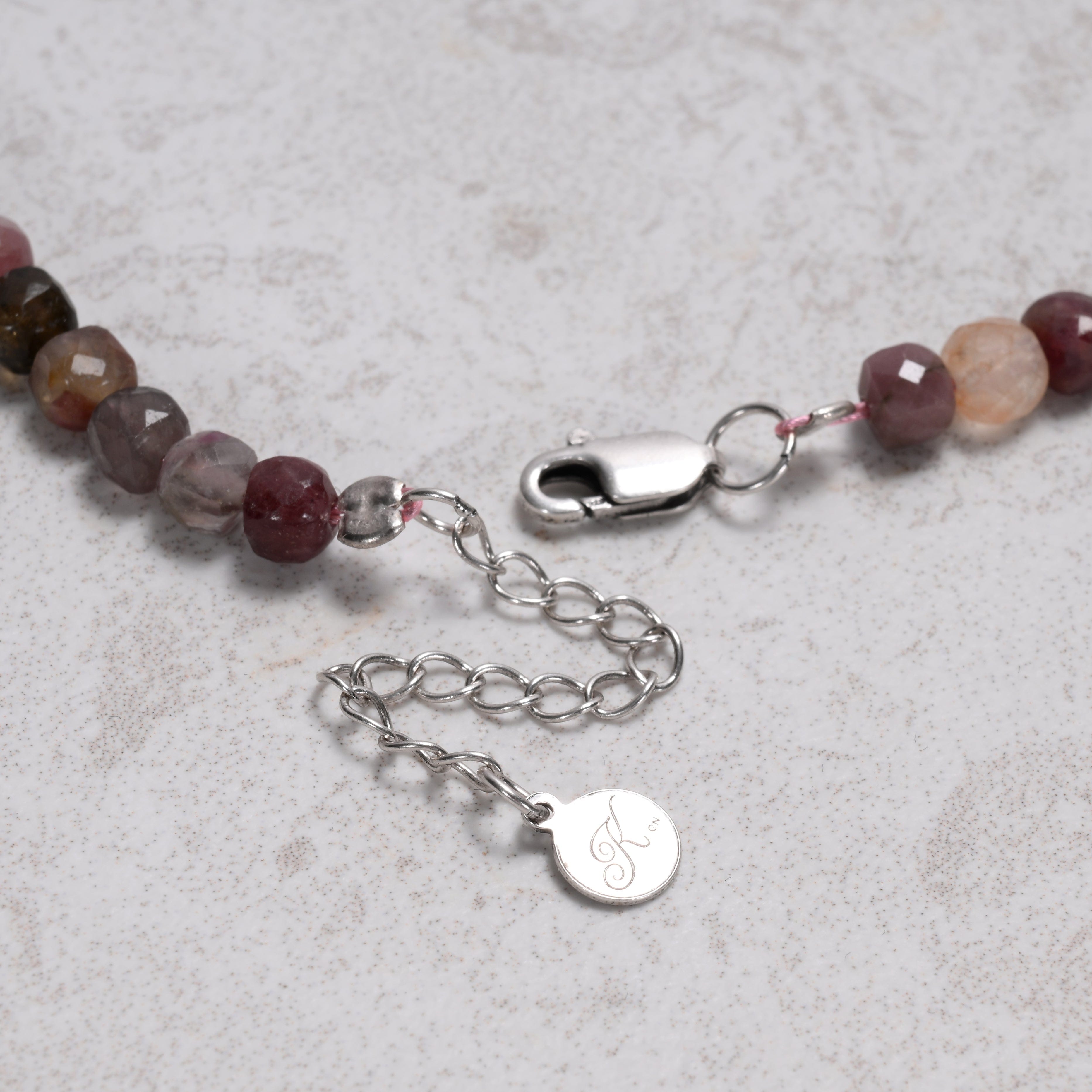 KALIFANO Gemstone Jewelry Tourmaline 4mm Necklace With Sterling Silver Clasp - 16" N4-41S-TR