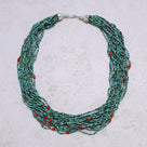 Turquoise 2mm Necklace With Sterling Silver Clasp - 21.5