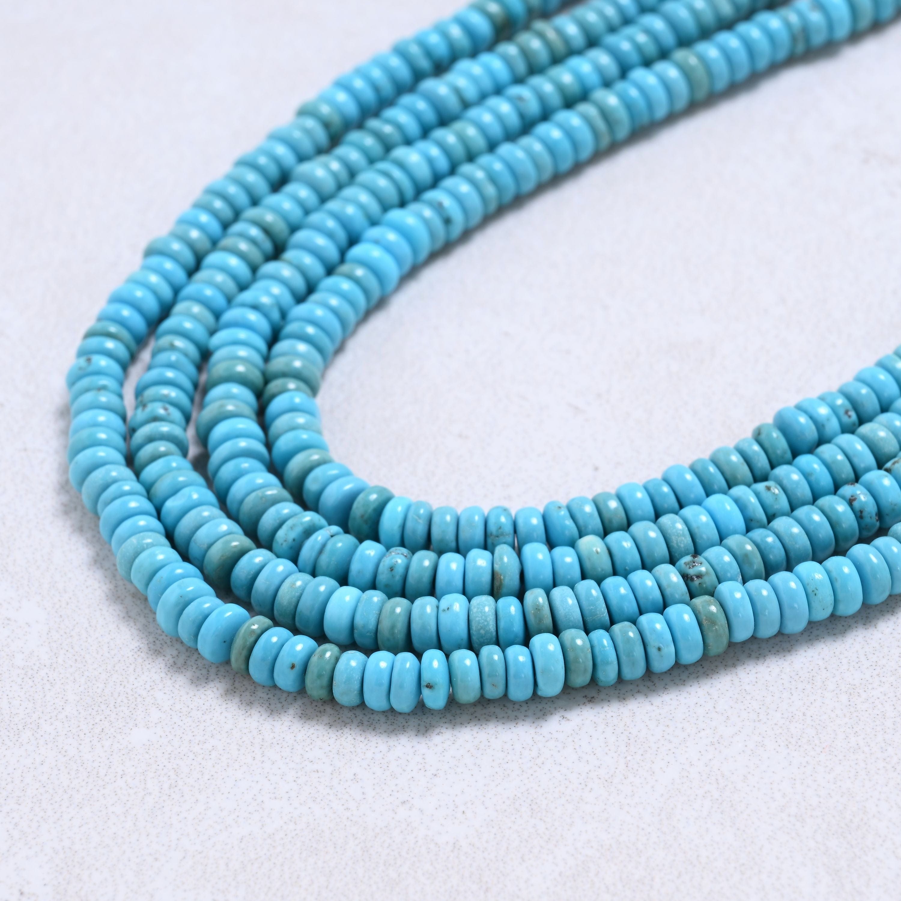 Kalifano Gemstone Jewelry Turquoise Chip Gemstone Necklace with Sterling Silver Clasp - 20" 8SN-BLTQ