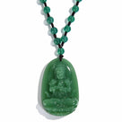 Aventurine Buddha Amulet Gemstone Necklace - 24