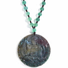 Indian Agate Budha Amulet Gemstone Necklace - 24