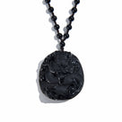 Obsidian Dragon Amulet Gemstone Necklace - 24