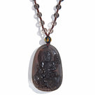 Smoky Quartz Budha Amulet Gemstone Necklace - 24