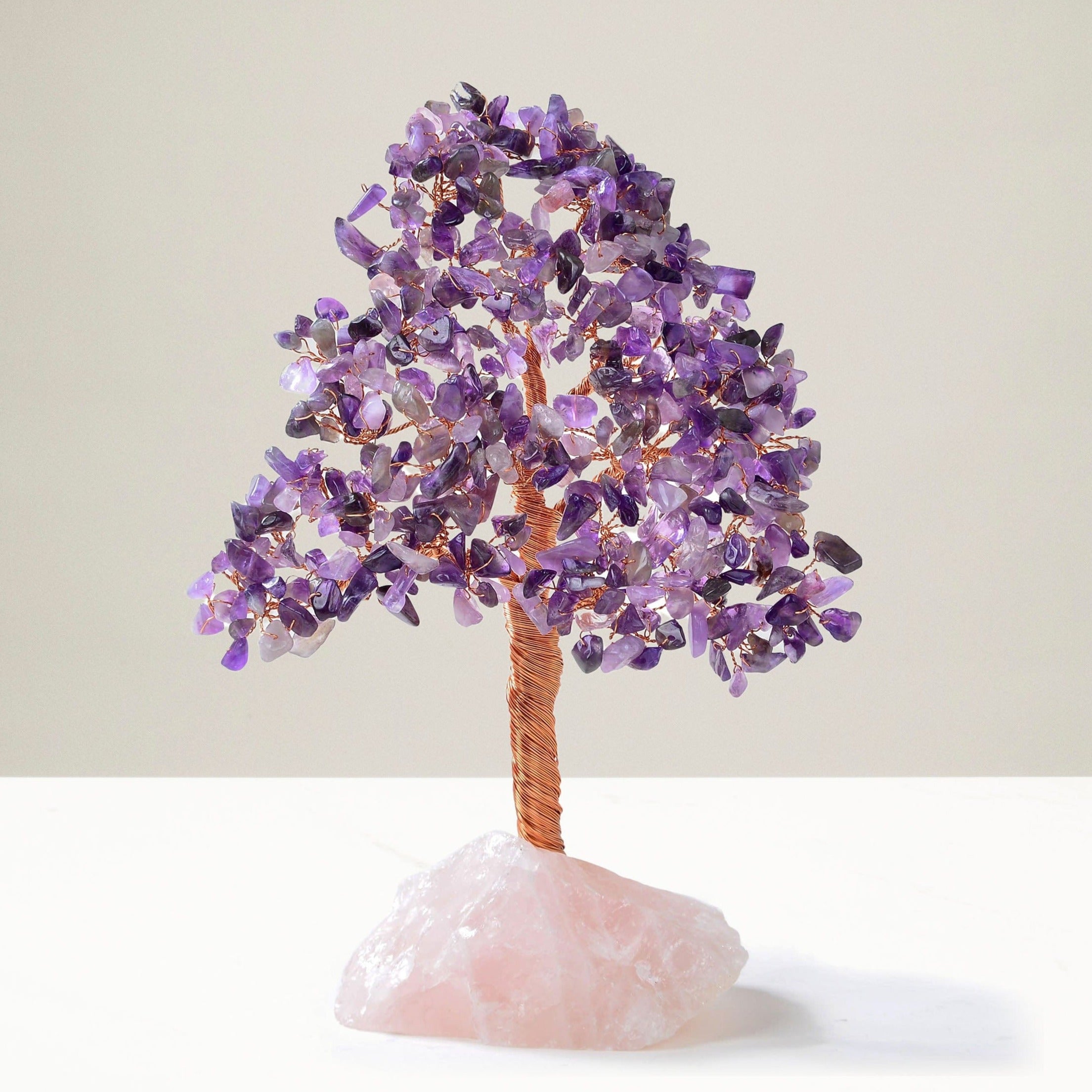 Kalifano Gemstone Trees Amethyst Bonsai Tree of Life with 414 Crystals K965R-AM