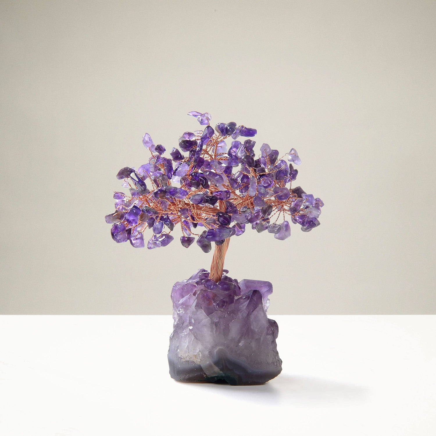 KALIFANO | Lapis Lazuli Gemstone Tree with Natural Amethyst Geode Base