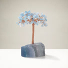 Aquamarine Natural Gemstone Tree of Life with Fluorite Base