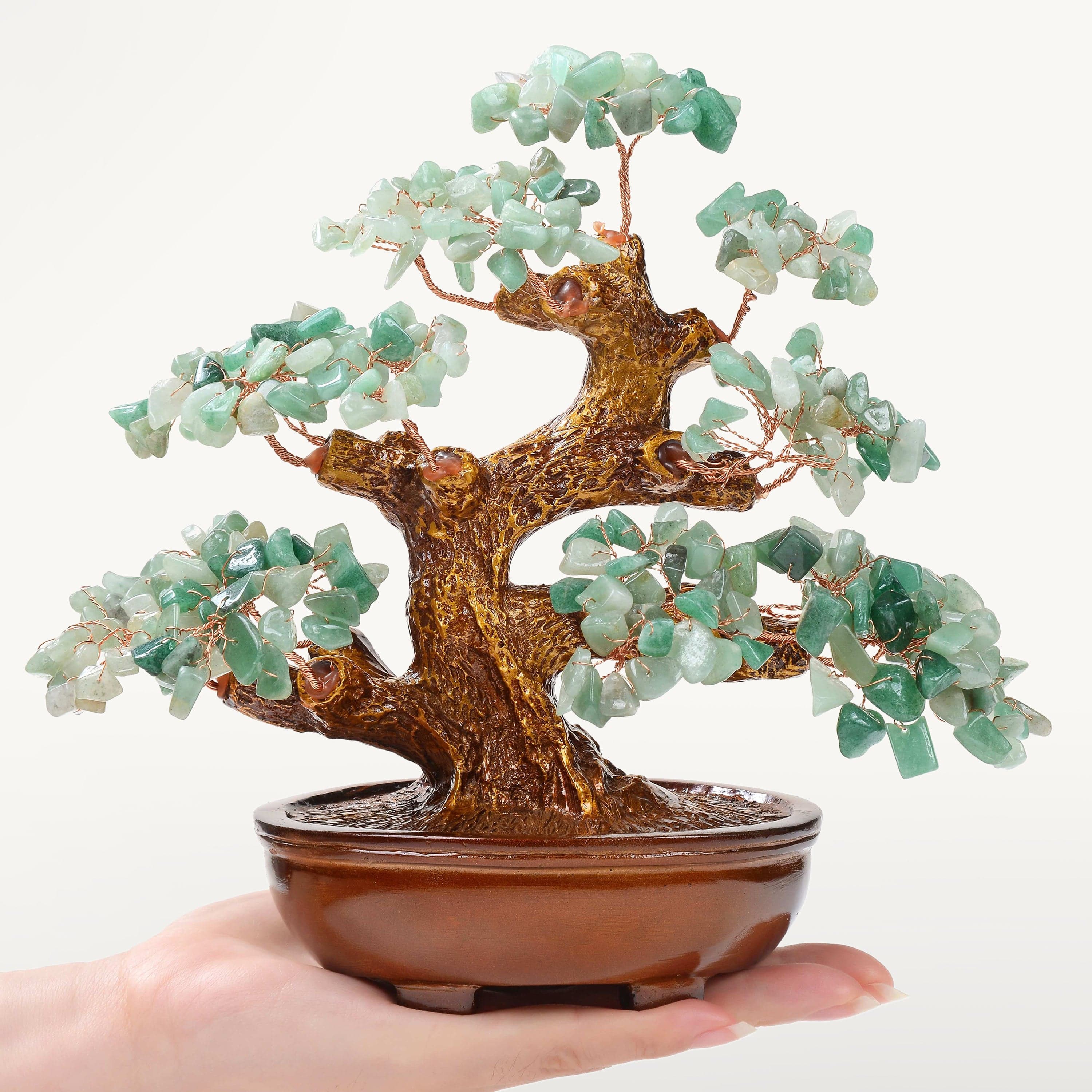 Kalifano Gemstone Trees Aventurine Tree of Life with 360 Natural Gemstones K944-AV