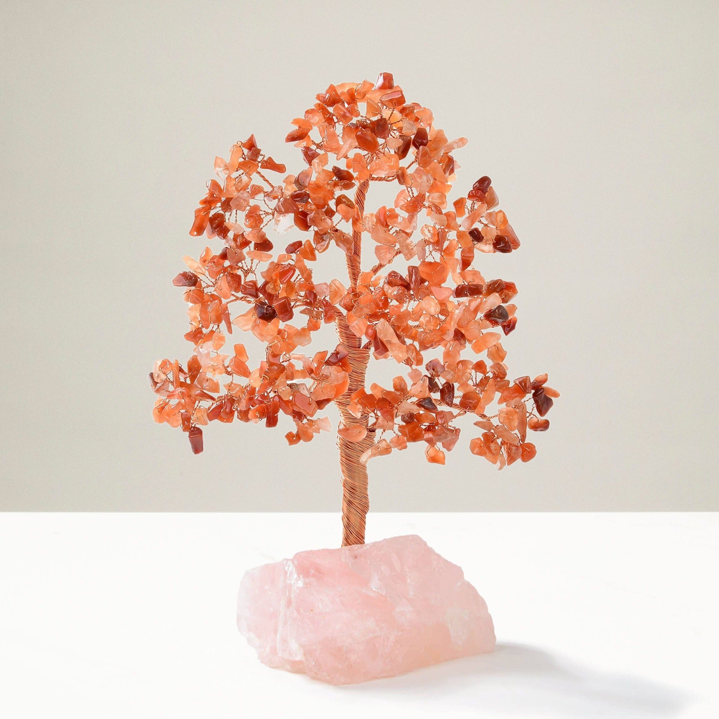 Kalifano Gemstone Trees Carnelian Bonsai Tree of Life with 414 Crystals K965R-CR