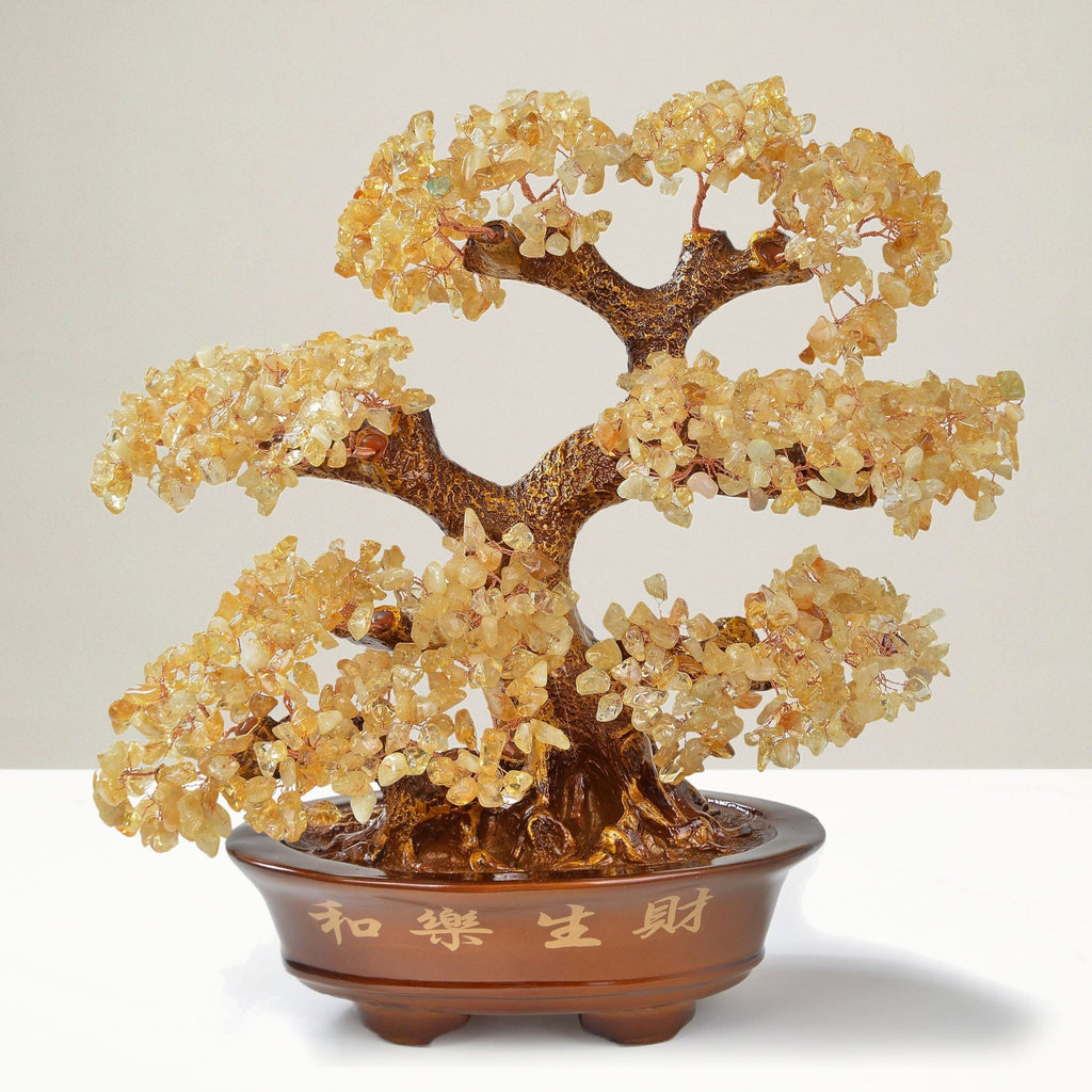 cashew bonsai tree Citrine Bonsai Tree of Life with 1,251 Natural Gemstones