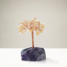 Citrine Natural Gemstone Tree of Life with Fluorite Base