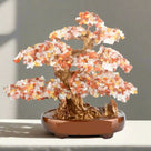 Citrine, Quartz, & Carnelian Bonsai Tree of Life with 1,251 Natural Gemstones