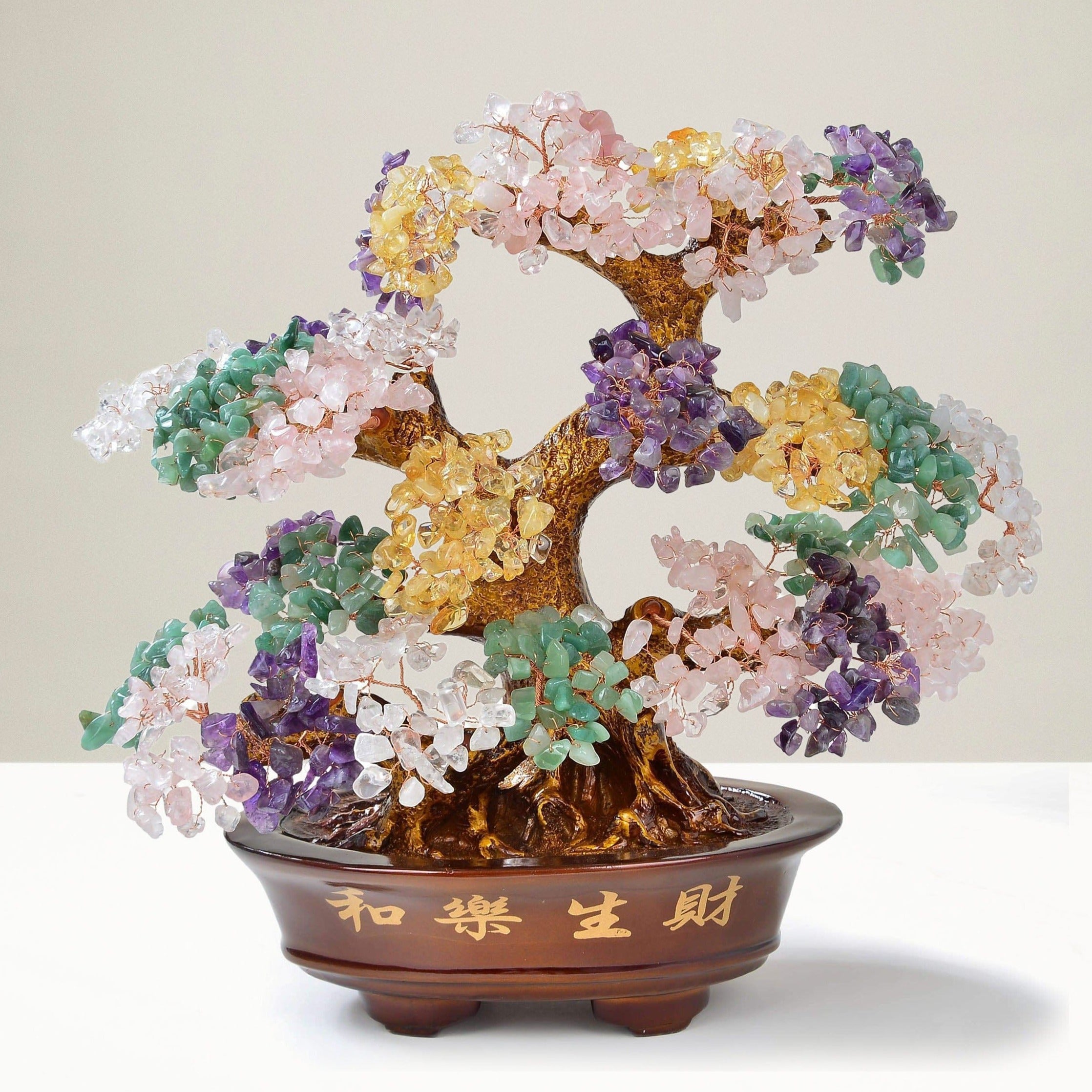 Kalifano Gemstone Trees Multi-Gemstone Bonsai Tree of Life with 1,251 Natural Gemstones K9151-MT