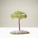 Peridot Natural Gemstone Tree of Life with Agate Base