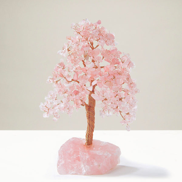 rose quartz bonsai tree Rose Quartz Bonsai Tree of Life with 414 Crystals