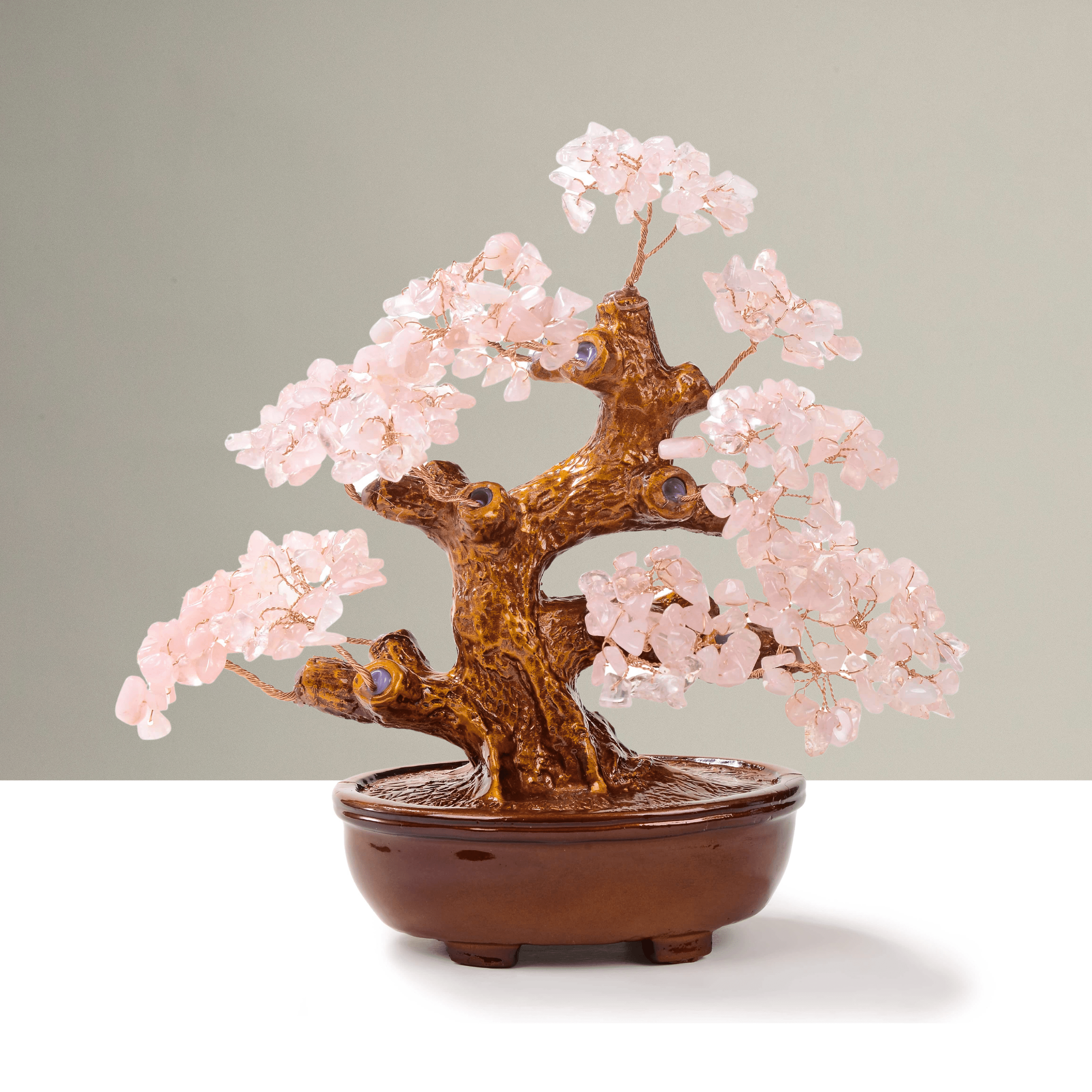 Rose Quartz Tree of Life with 360 Natural Gemstones