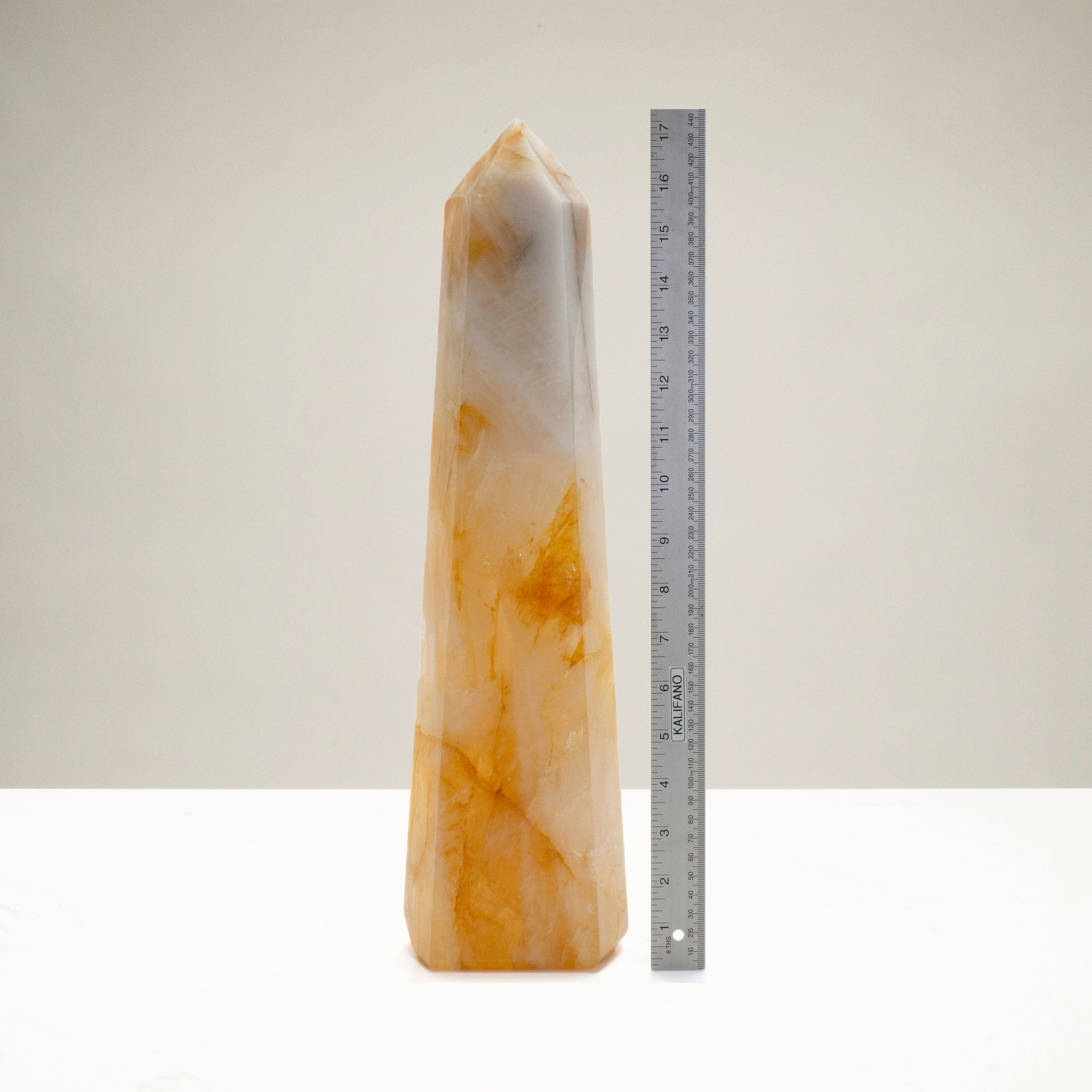 Kalifano Golden Healer Golden Healer Hematoid Quartz Obelisk from Brazil - 18" / 7,500 grams HQ6000.001