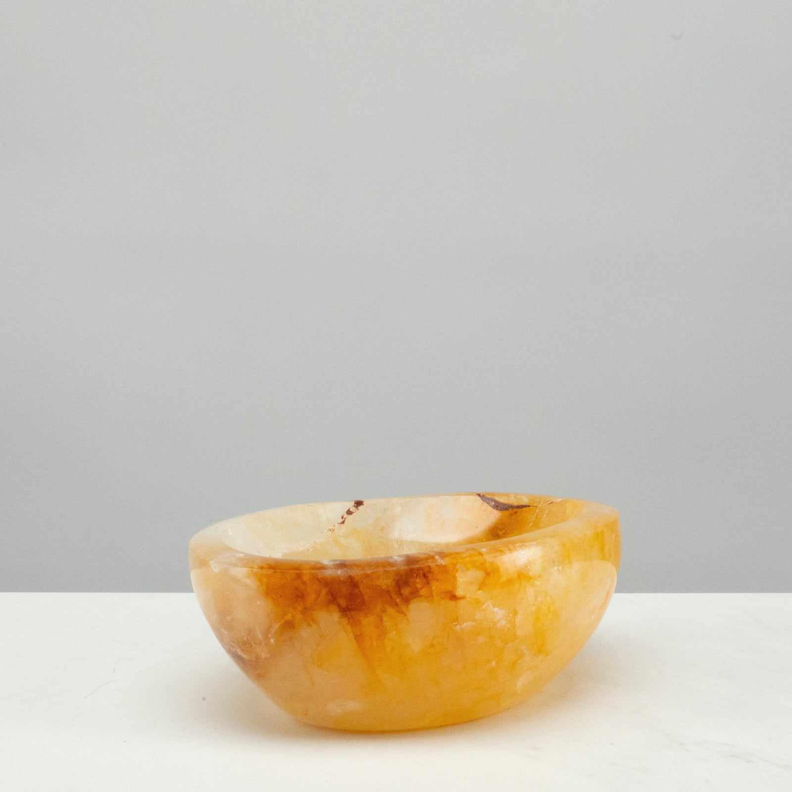KALIFANO Golden Healer Natural Golden Healer Quartz Bowl (Hematoid Quartz) - 4.5" / 700 grams BHQ600