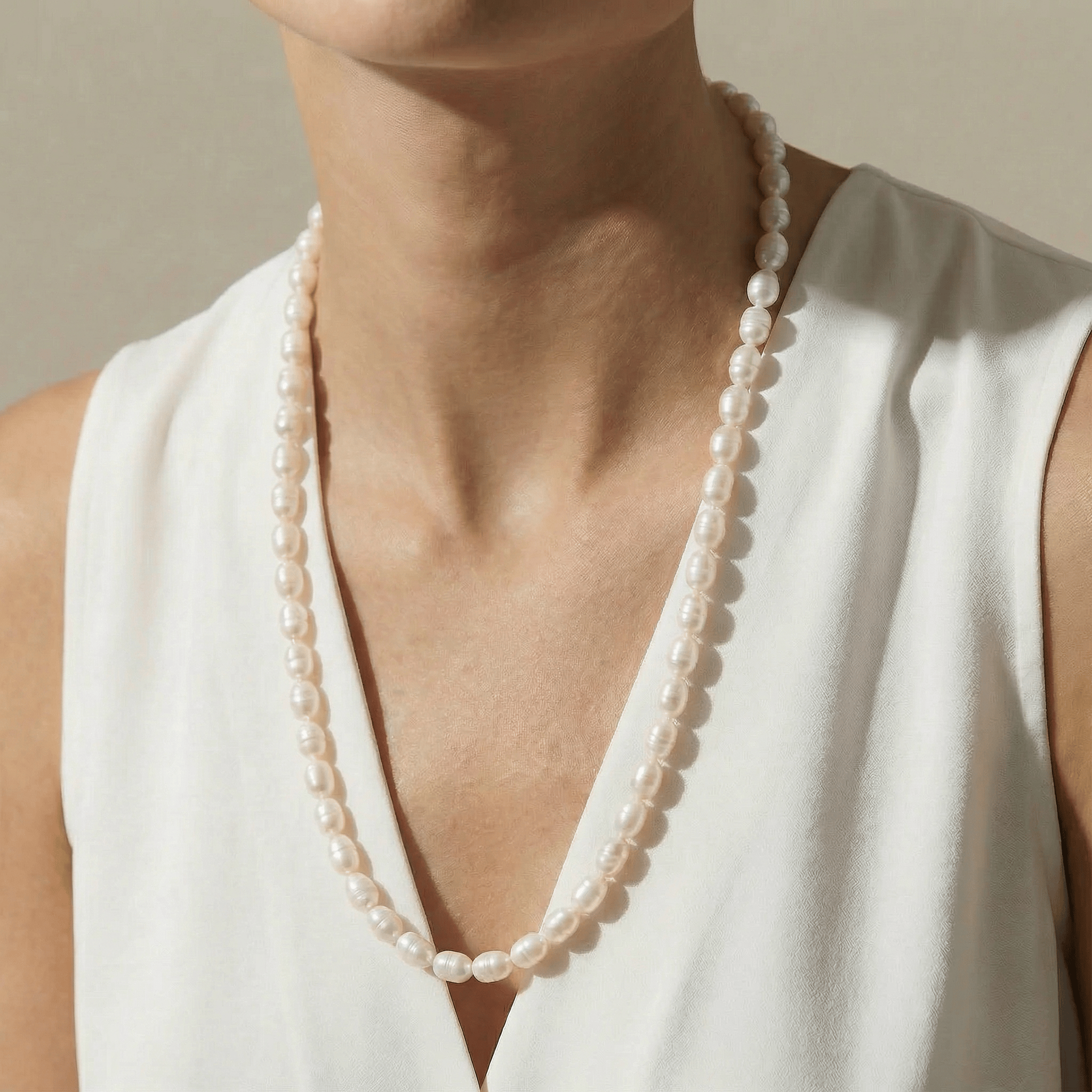 KALIFANO Jewelry 24” Freshwater Pearl Necklace TS-NGP-24