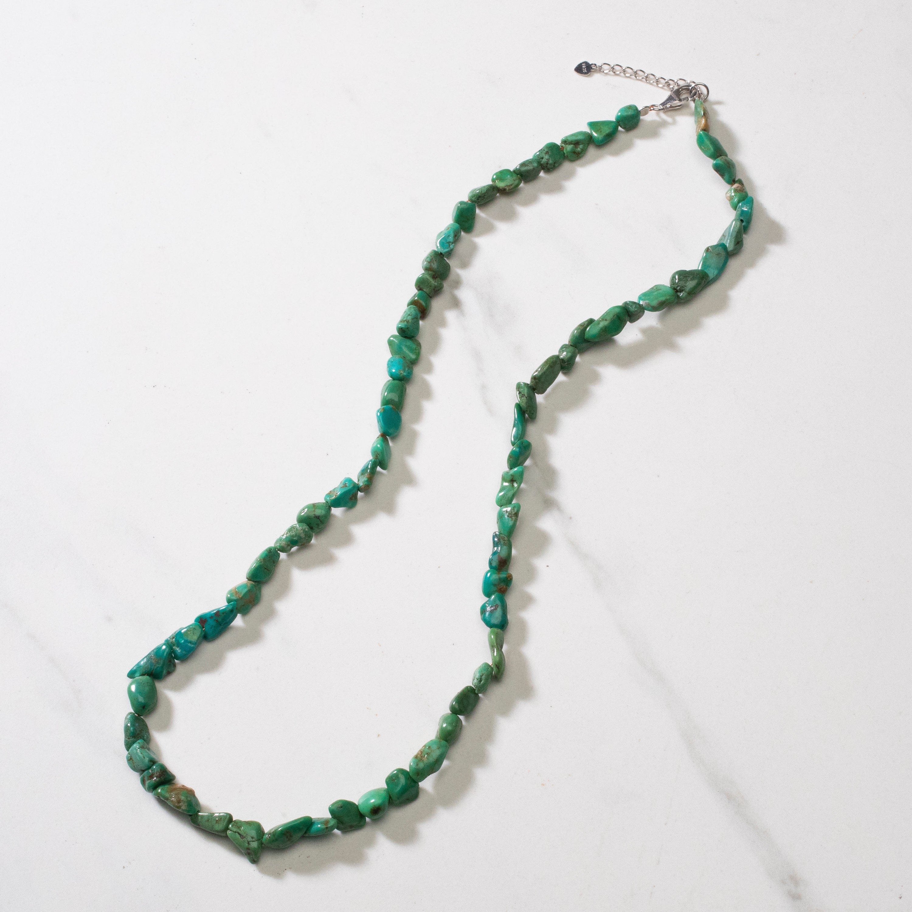 Kalifano Jewelry Anhui Turquoise Beaded Necklace - 24" NECK005