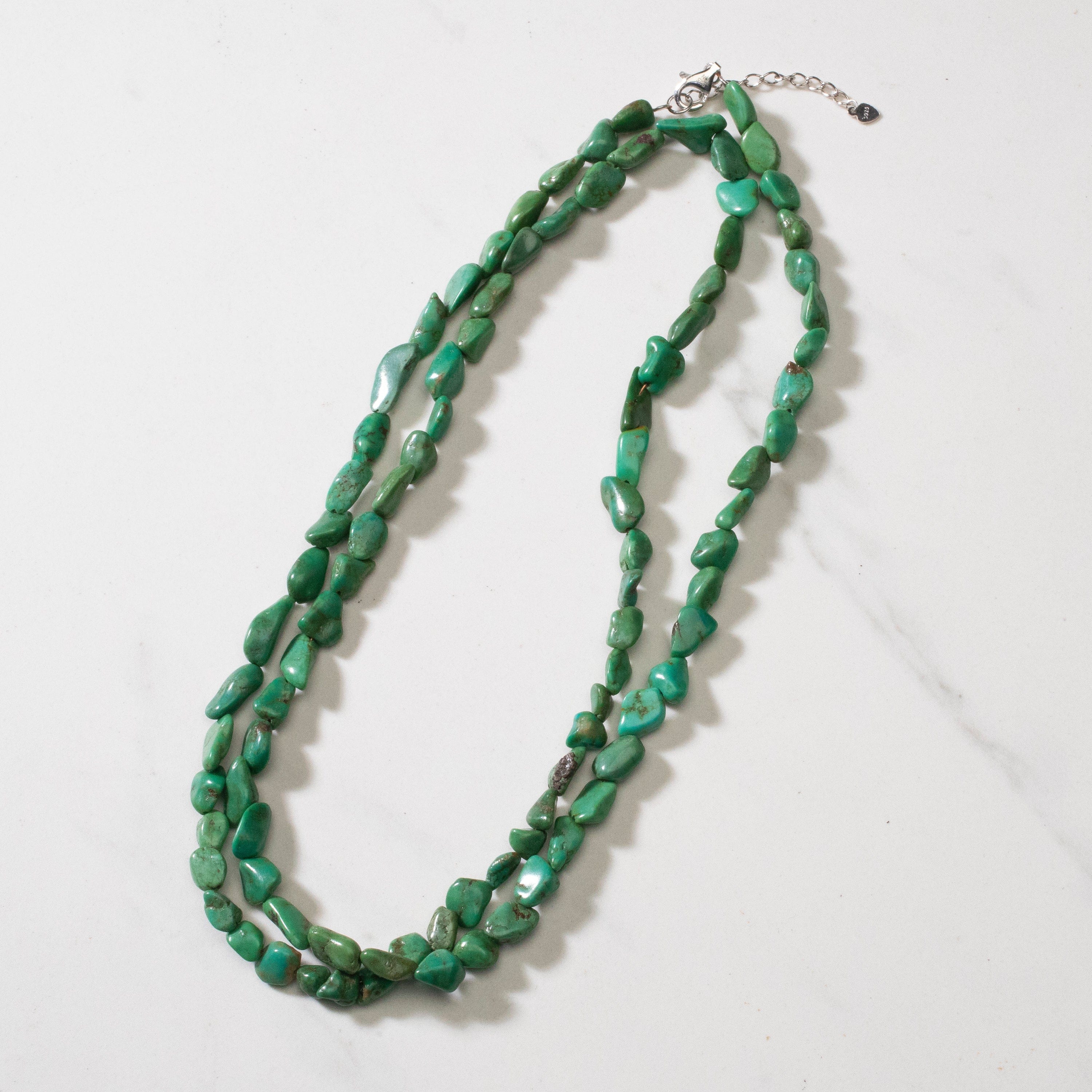 Kalifano Jewelry Anhui Turquoise Beaded Necklace - 36" NECK002