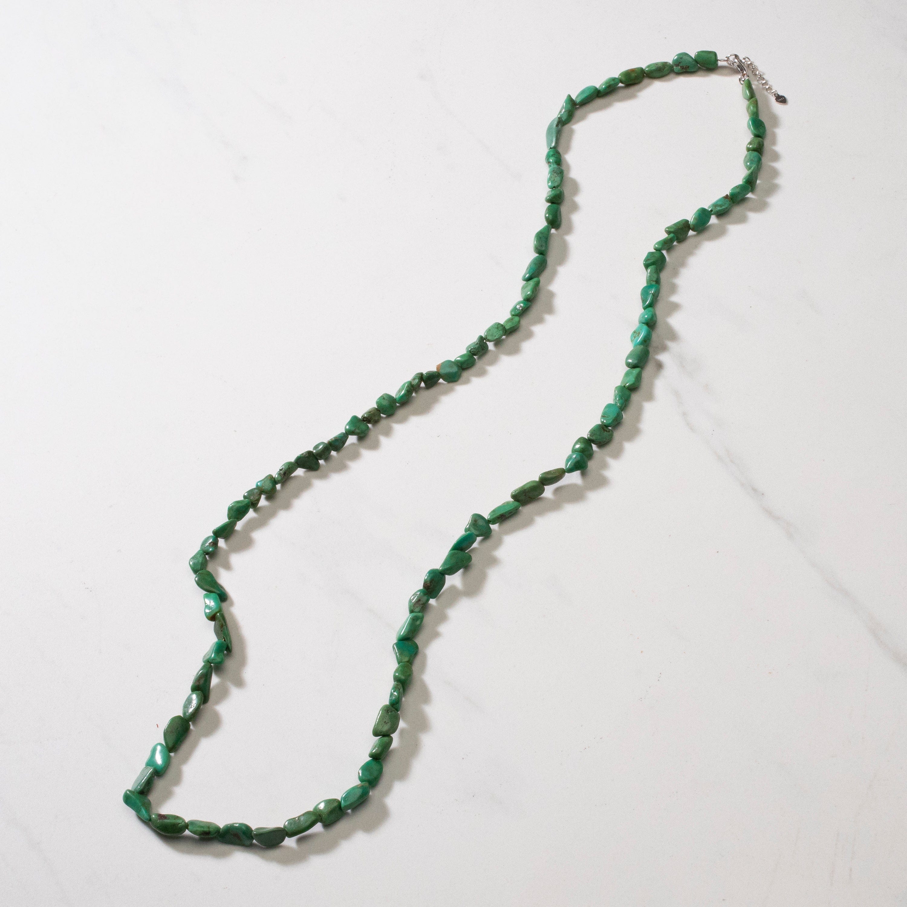 Kalifano Jewelry Anhui Turquoise Beaded Necklace - 36" NECK002