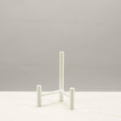 4” White 3 Prong Mini Metal Display - Powder Coated