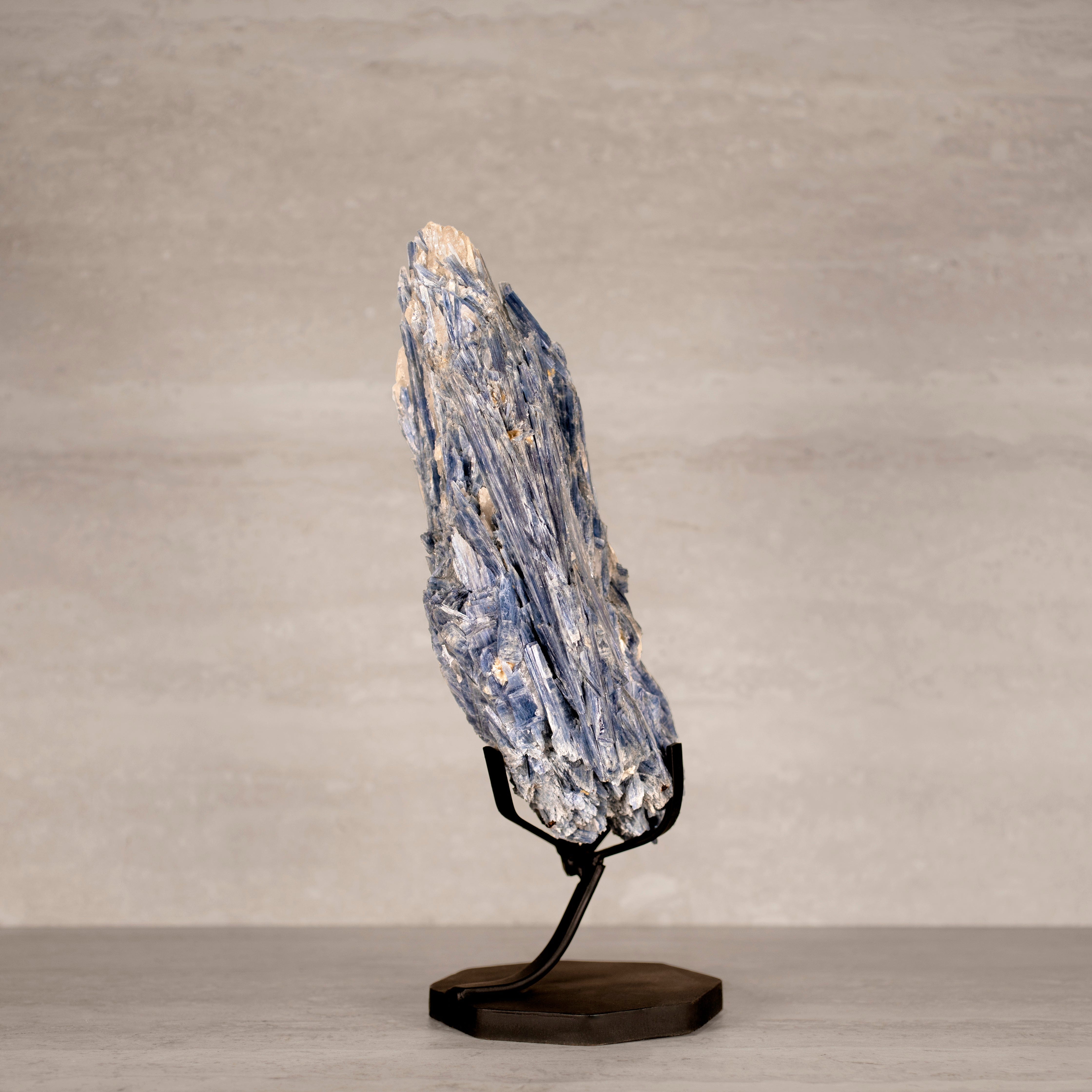 Kalifano Kyanite Natural Brazilian Kyanite on Custom Stand - 14" / 4,100 grams KYNT6400.001