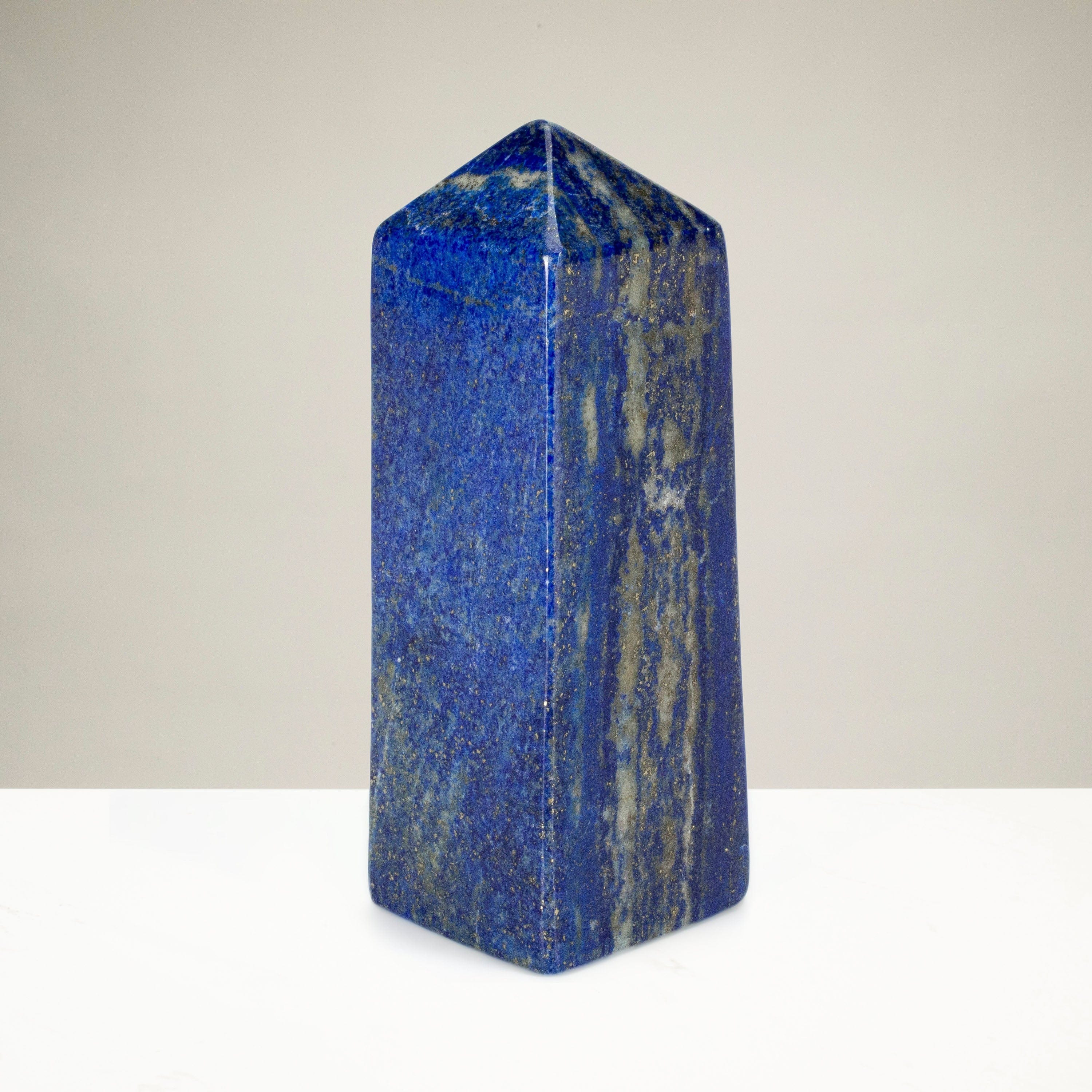 Kalifano Lapis Lapis Lazuli Polished Obelisk from Afghanistan - 4" / 285 grams LPOB600.004